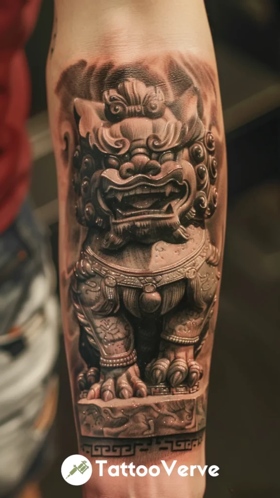 Ancient Foo Dog Statue Realism