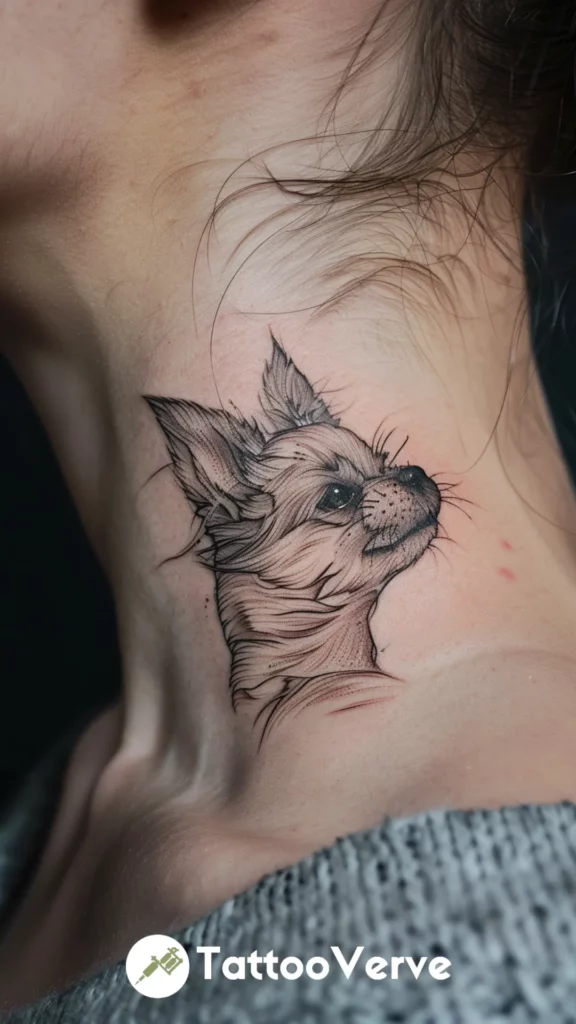 Dog Whisker Details on Neck