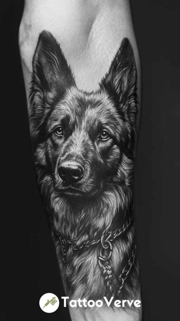 Black and Grey Dog Guardian Sleeve