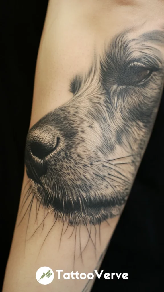 Dog’s Whiskers and Nose Detail Sleeve