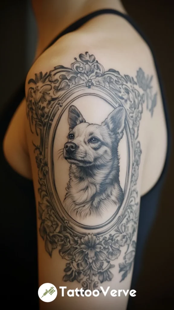 Vintage-Style Dog Cameo Sleeve