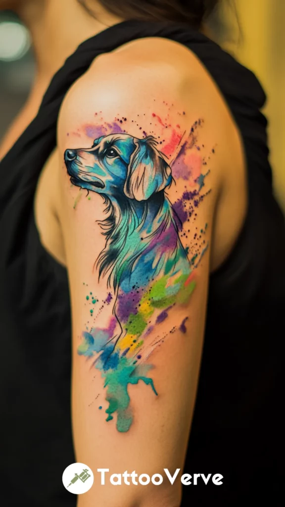 Watercolor Dog Splash Sleeve