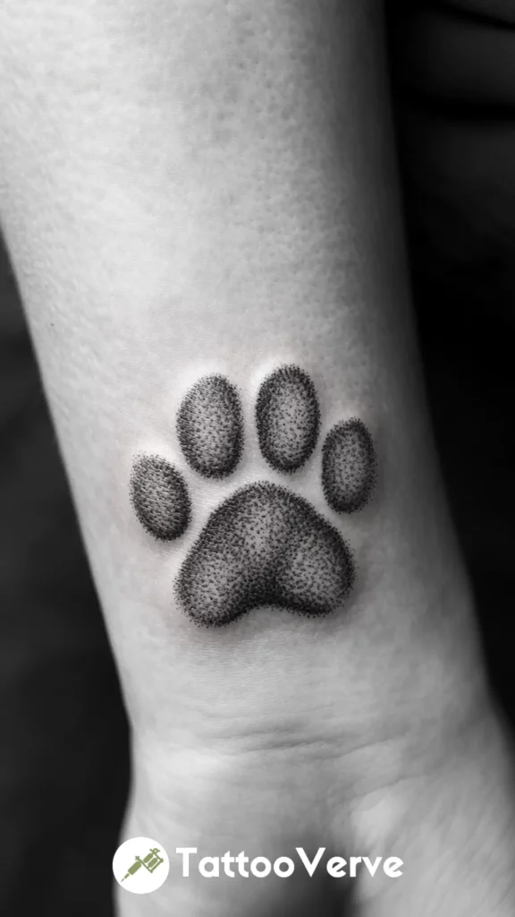 Dotwork Paw Print