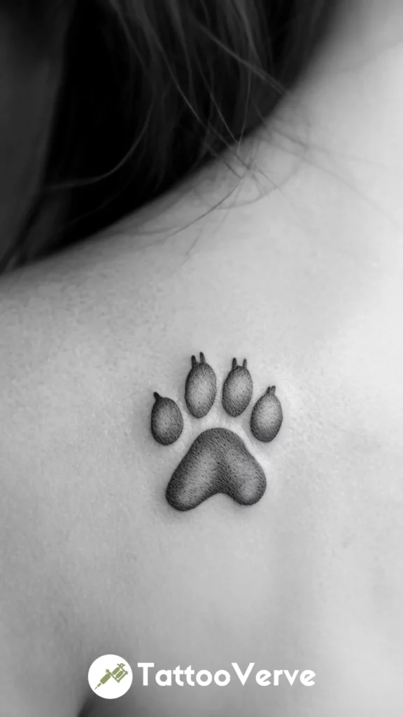 Negative Space Paw Print