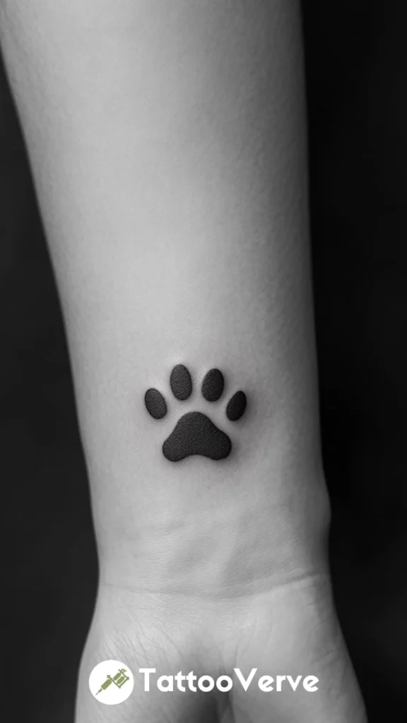 Tiny Paw Print on the Wrist